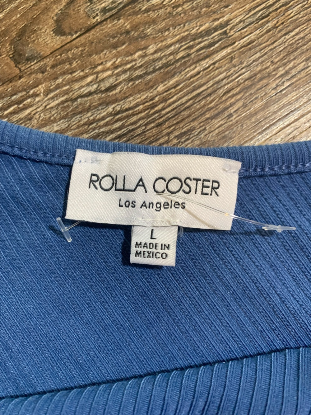 Rolla Coster Los Angeles ribbed One Shoulder Blue‎ Maxi Dress - Large - Picture 2 of 7